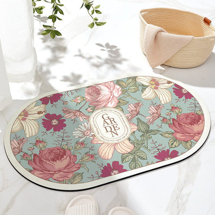 Decorative Floral Area Mat Kalsten
