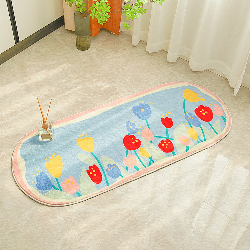 Floral-Themed Bath Area Mat