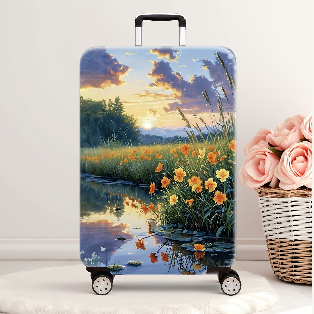 Ladies Hard-shell Suitcase with Floral Art Design Kalsten