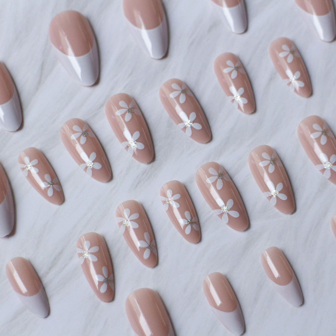 Elegant Floral Tip Acrylic Nail Art Kit