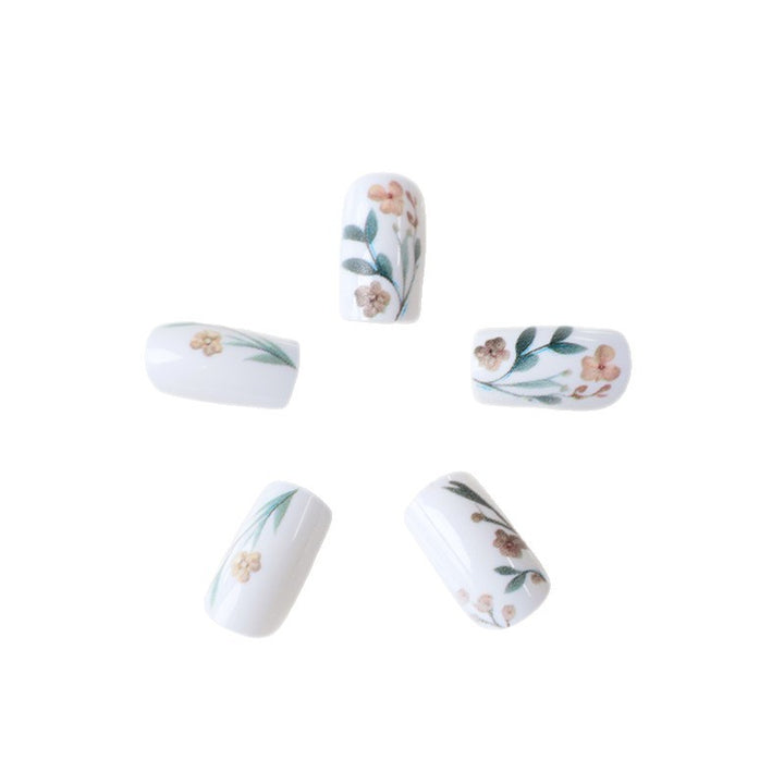 Floral Design Decorative Press-On Nail Enhancements Kalsten
