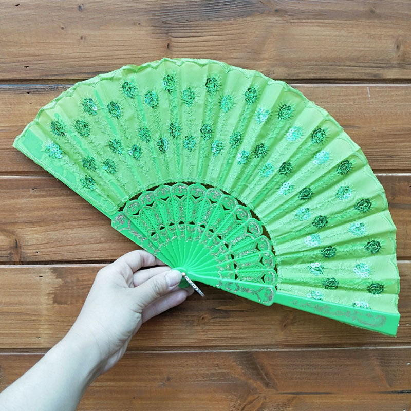 Ladies handcrafted fan with exquisite embroidery Kalsten