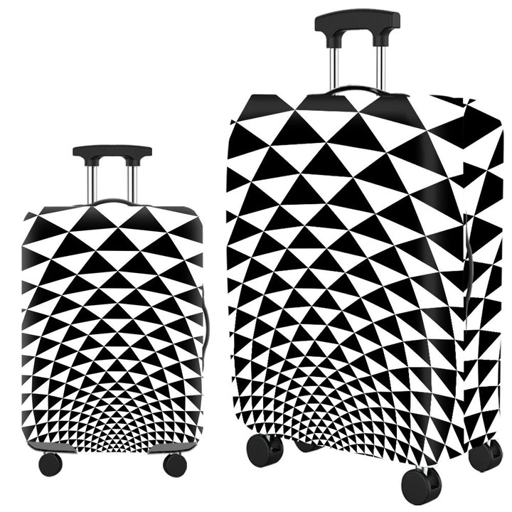 Women's Hard Shell Suitcase with Modern Geometric Design Kalsten