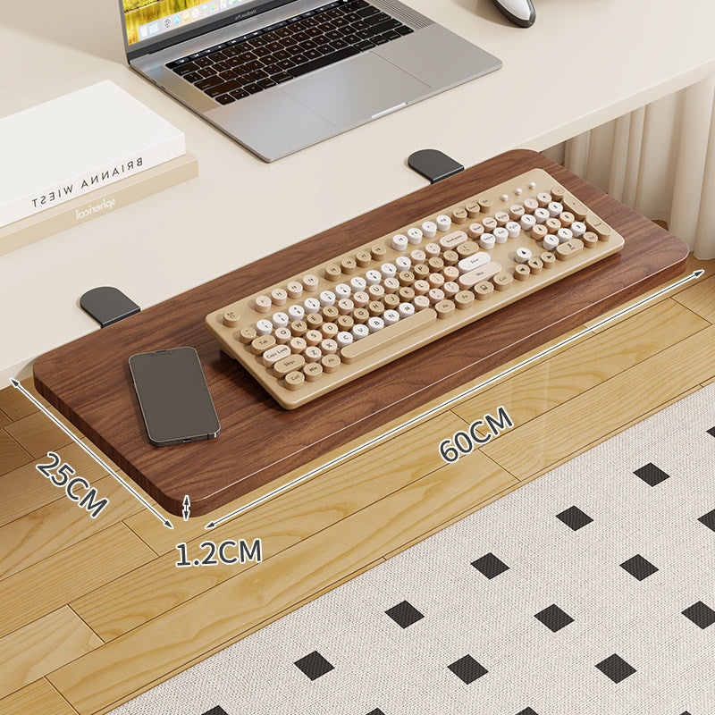Clamp-On Foldable Bamboo Side Tray Table for Desk and Sofa