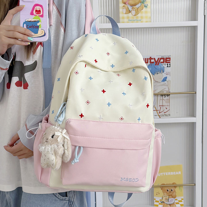 Decorative Floral Embroidered Backpack Kalsten