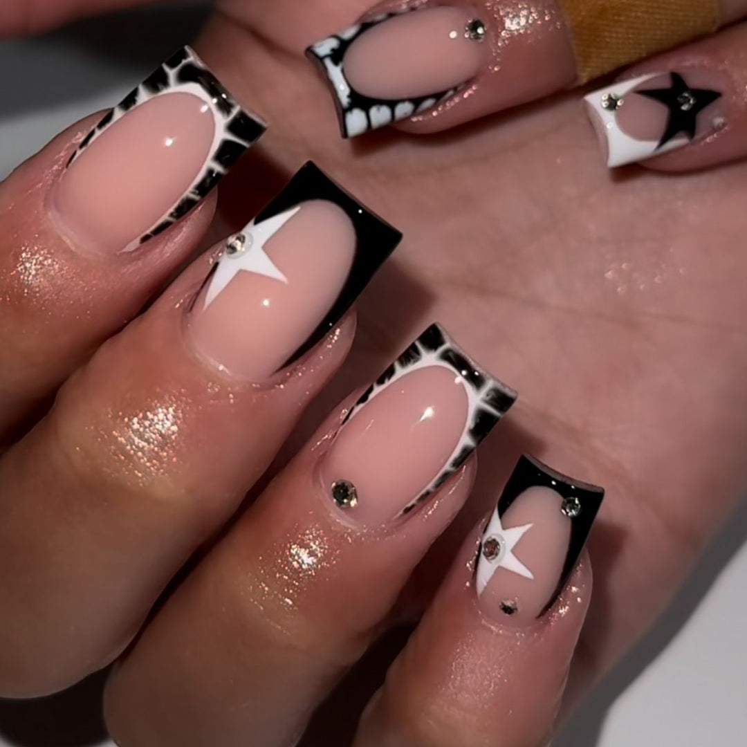 Elegant Artistic Gel Nail Extensions Kalsten