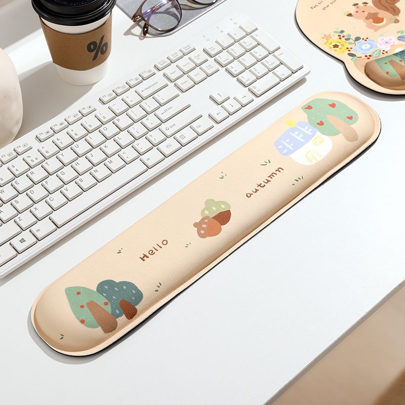 Floral-Themed Ergonomic Mouse Wrist Rest