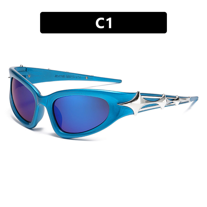 Women futuristic sunglasses with unique star design Kalsten