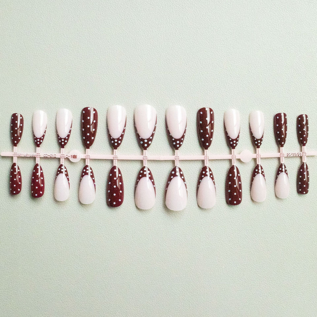 Elegant Abstract French Tip Nail Art Set