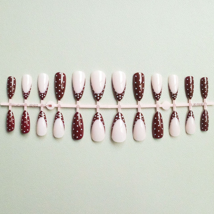 Elegant Abstract French Tip Nail Art Set