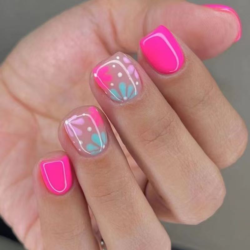 Artistic Floral Nail Art