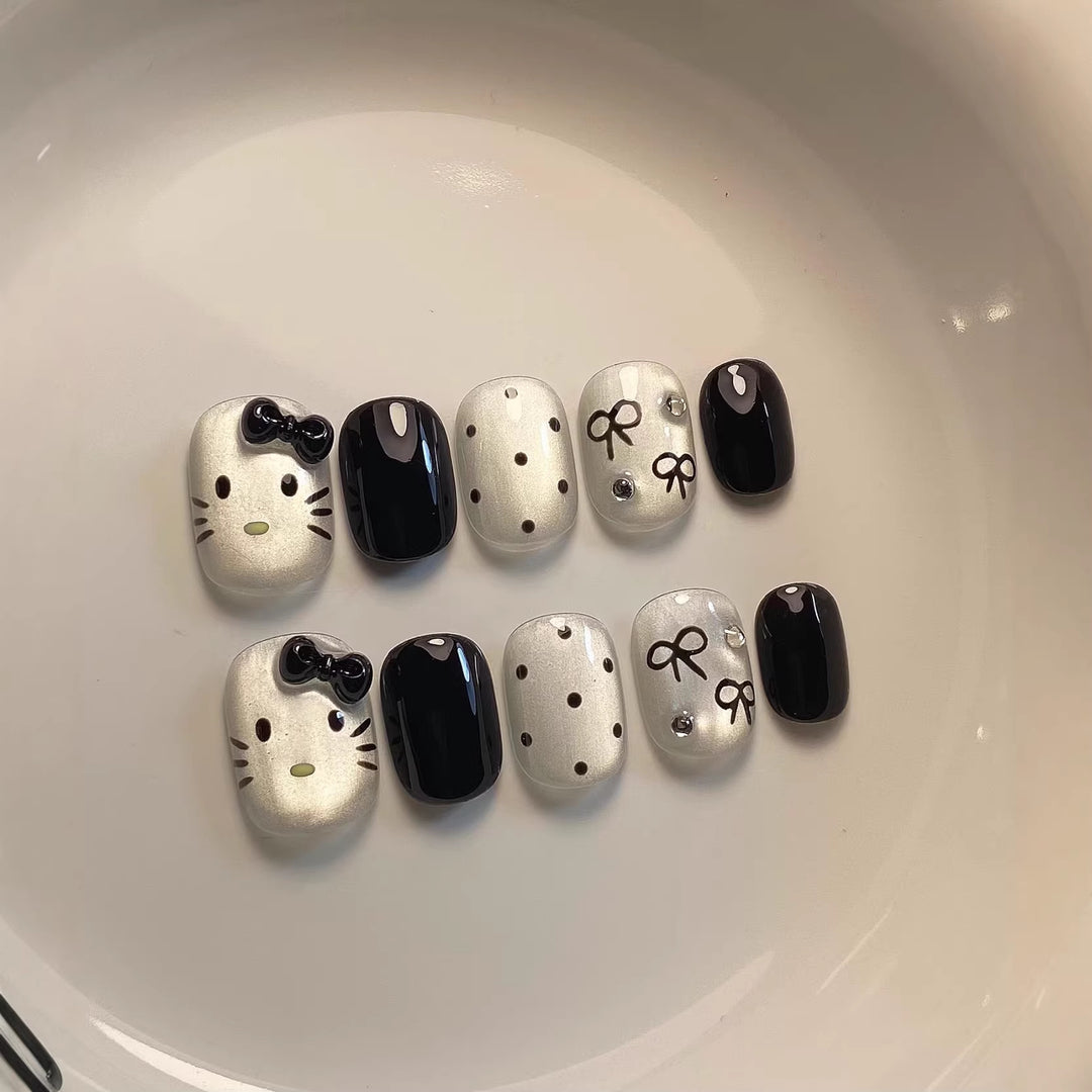 Cartoon Character Press-On Nail Art Set