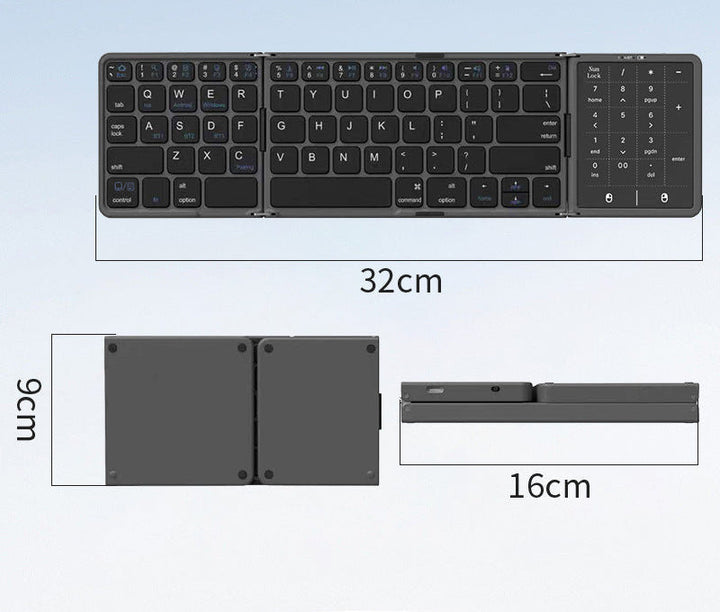 Compact Bluetooth Keyboard with Numeric Keypad Kalsten