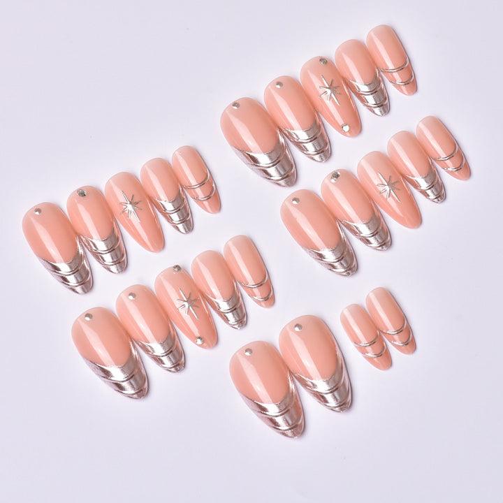 Decorative Metallic Accent Press-On Nails