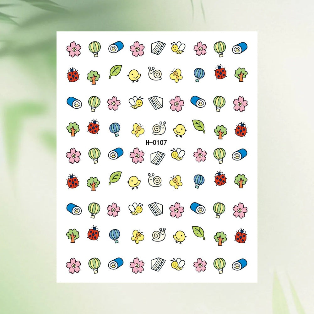Tropical Fruit-Themed Nail Art Sticker Set