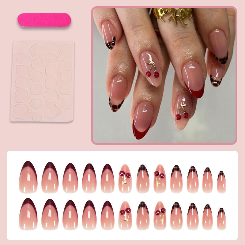 Artificial nail set with elegant ombré designs and glamorous accents Kalsten