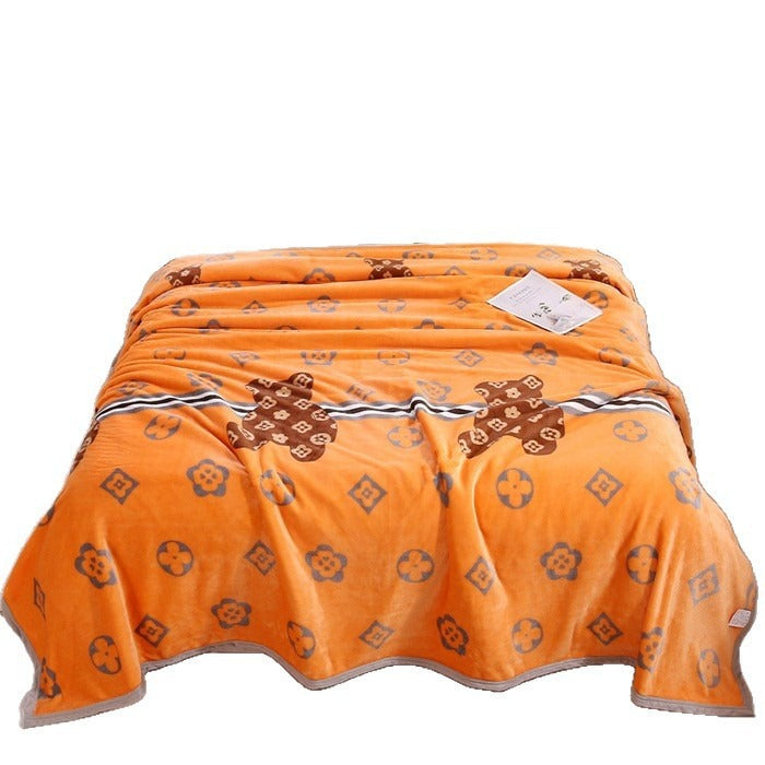 Women soft plush blanket with playful design Kalsten