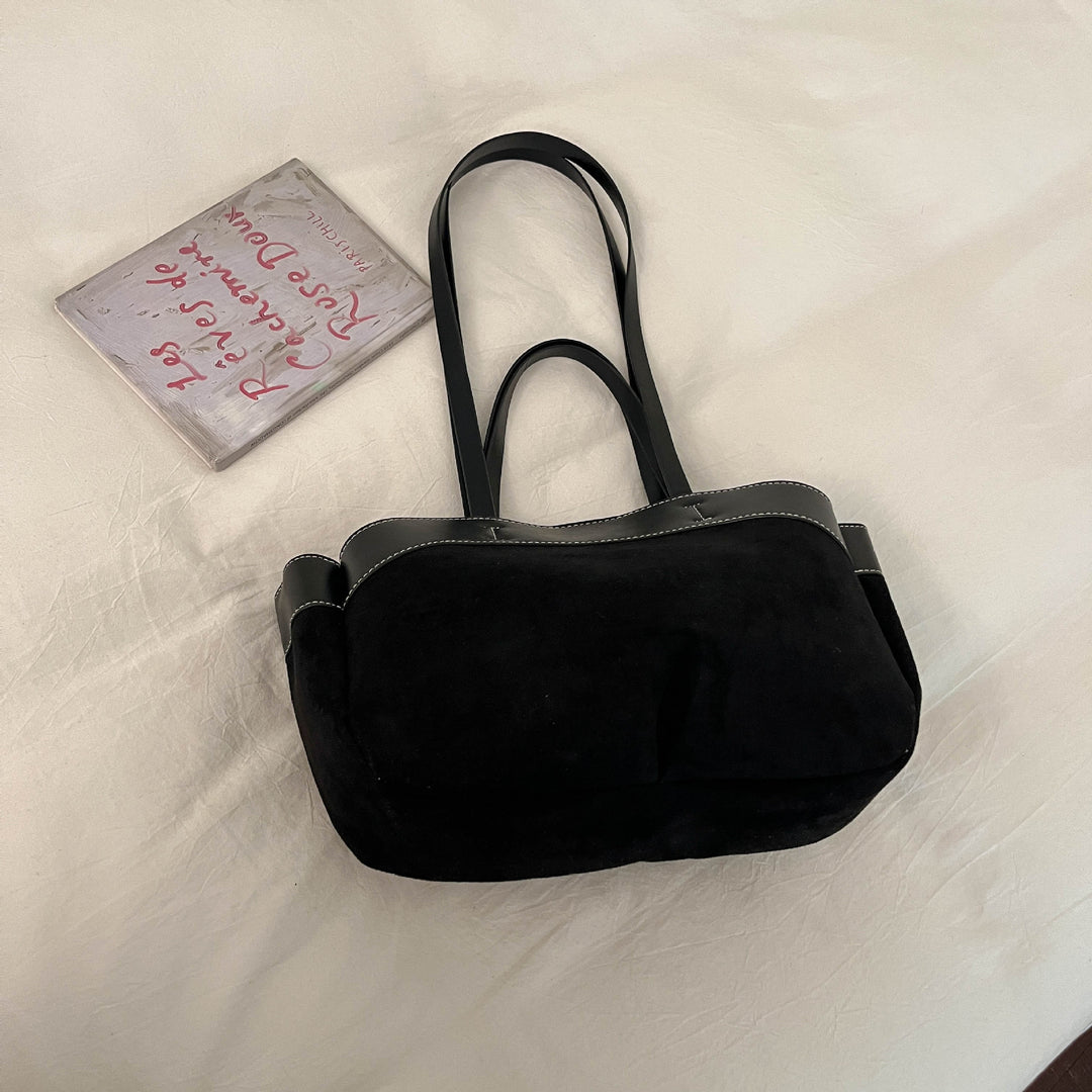 Suede Shopper Tote Bag