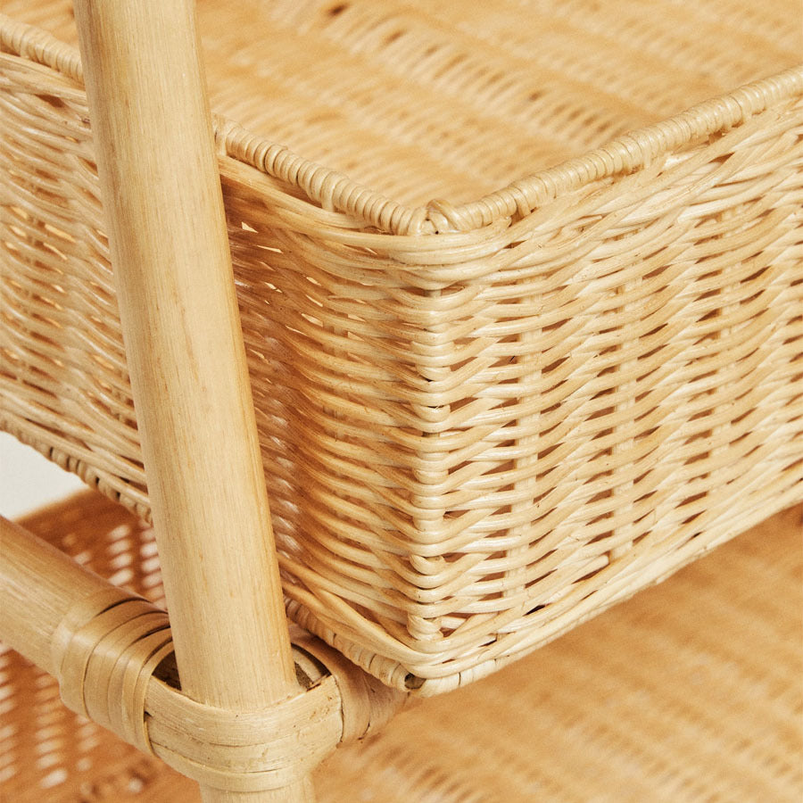 Multifunctional shelf with woven baskets Kalsten