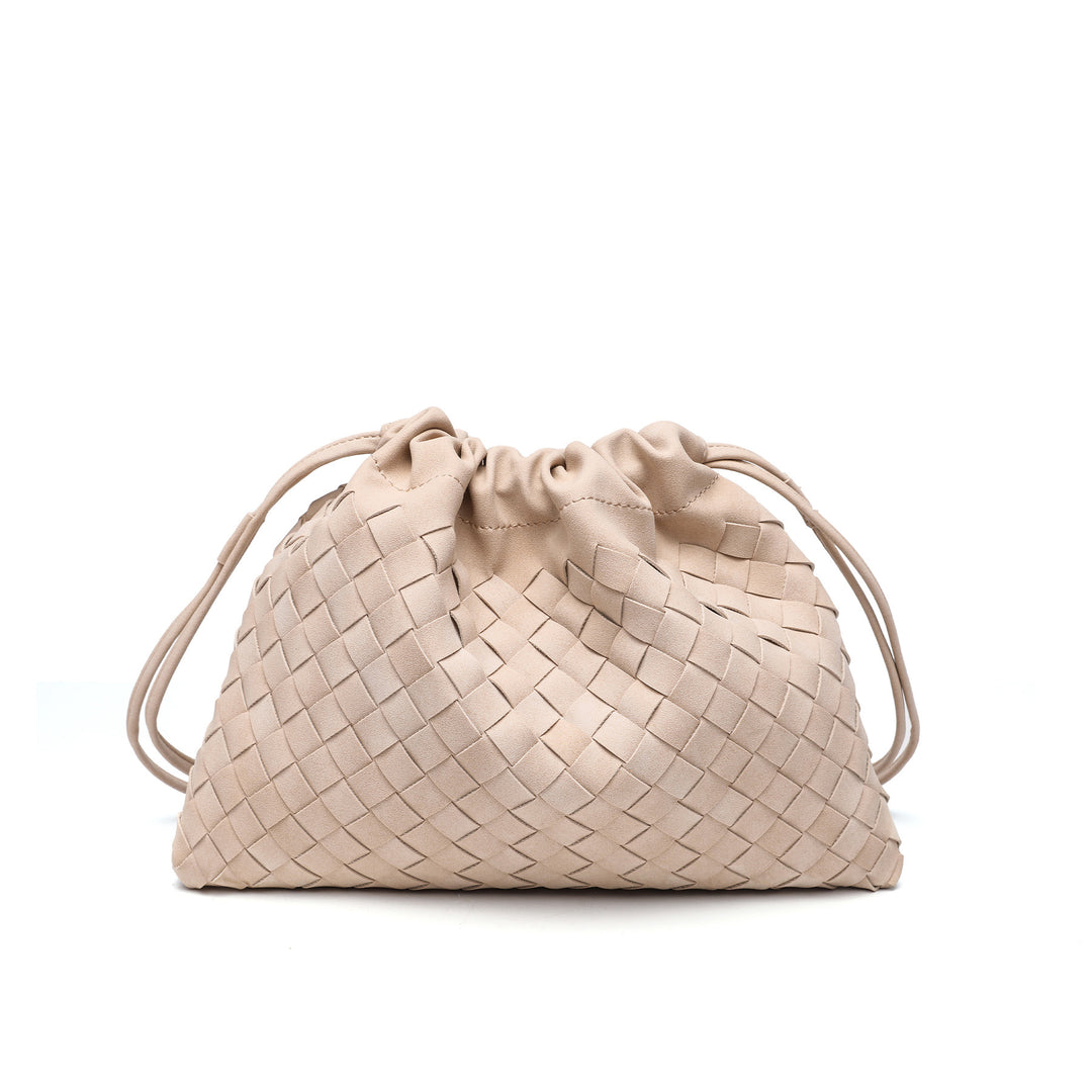 Woven Drawstring Shoulder Bag Kalsten