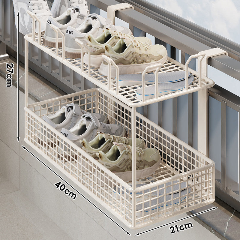 Over-Window Adjustable Mesh Shoe & Insole Drying Basket