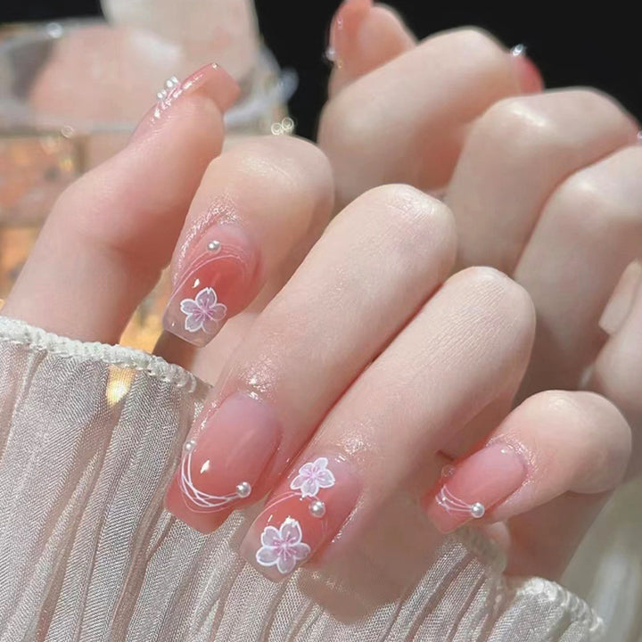 Floral Design Press-On Nails Kalsten