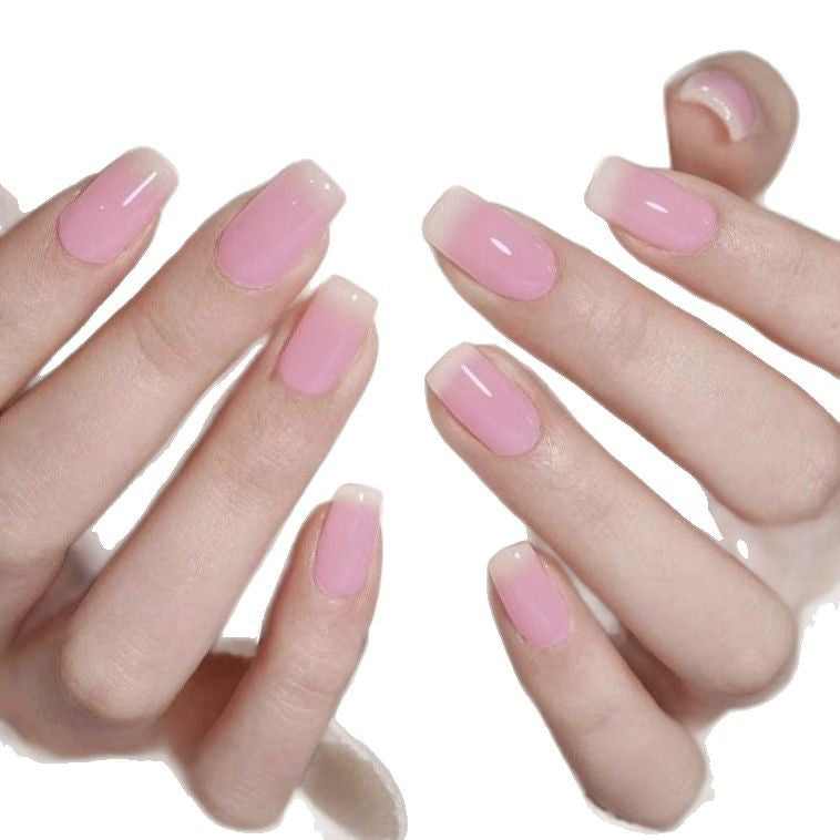 Elegant Glossy French Tip Nail Art Extensions Kalsten