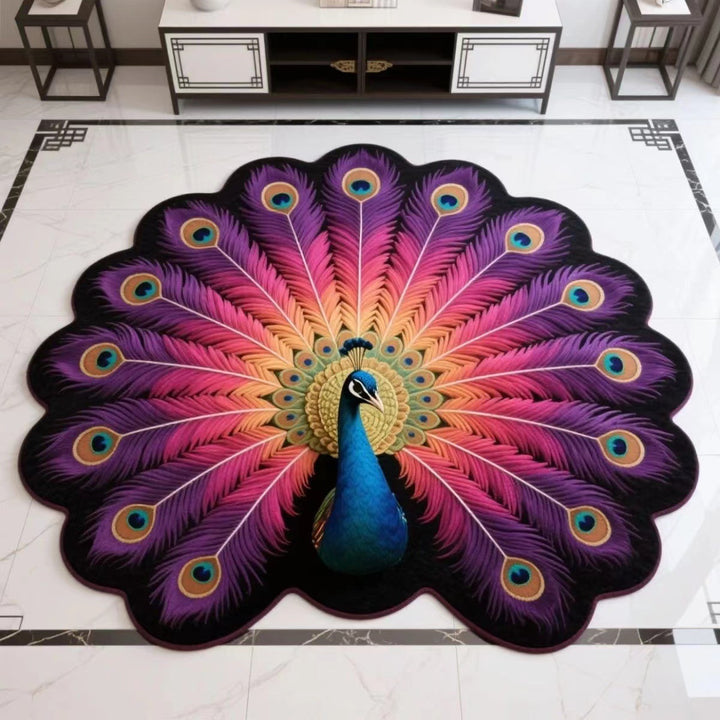 Floral Pattern Plush Area Rug