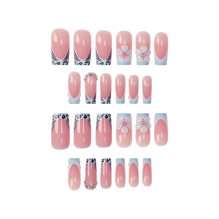 Floral Acrylic Nail Art Extensions Kalsten