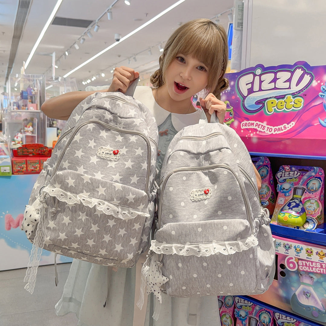 Trendy Star-Print School Backpack Kalsten