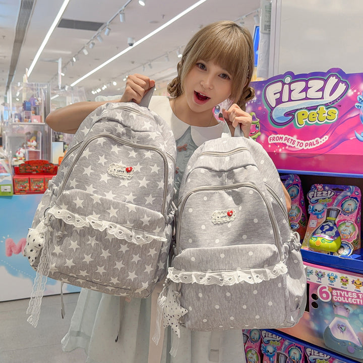 Trendy Star-Print School Backpack Kalsten