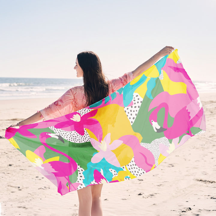 Light beach towel with creative jellyfish motif Kalsten