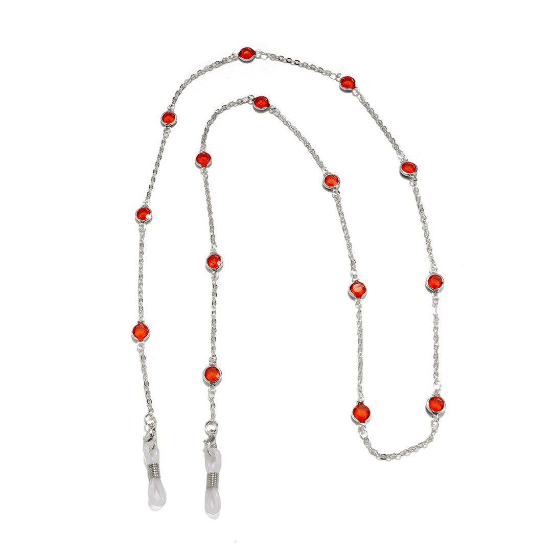 Elegant Crystal-Embellished Eyewear Chain kalsten