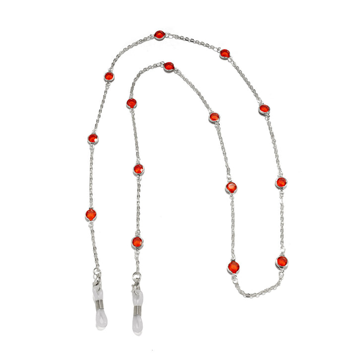 Elegant Crystal-Embellished Eyewear Chain kalsten