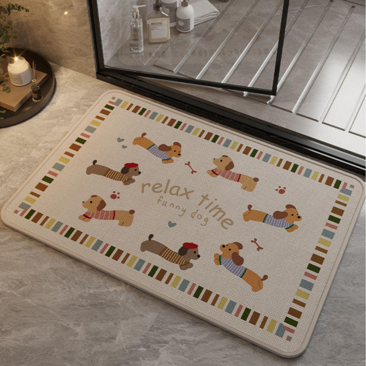 Fun Dog-Themed Anti-Slip Bath Mat Kalsten