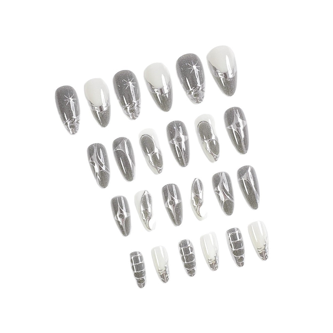 Complete Press-On Nail Art Kit with Gel and Tools