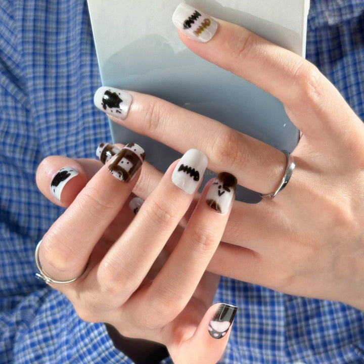 Artistic Floral Press-On Nail Set Kalsten 1787394981