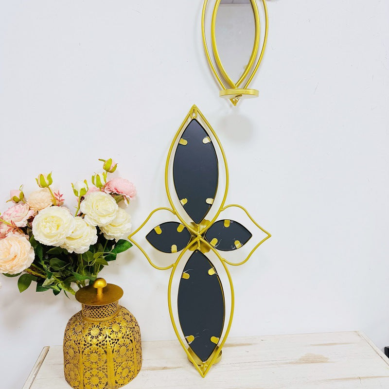 Elegant Floral Wall Mirror with Decorative Metal Design Kalsten