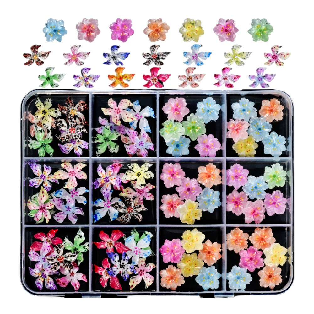 3D Floral Nail Art Charms Set