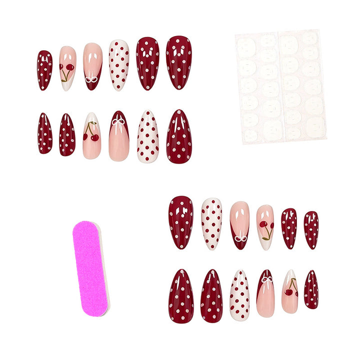 Artistic Cherry Nail Enhancements Kalsten