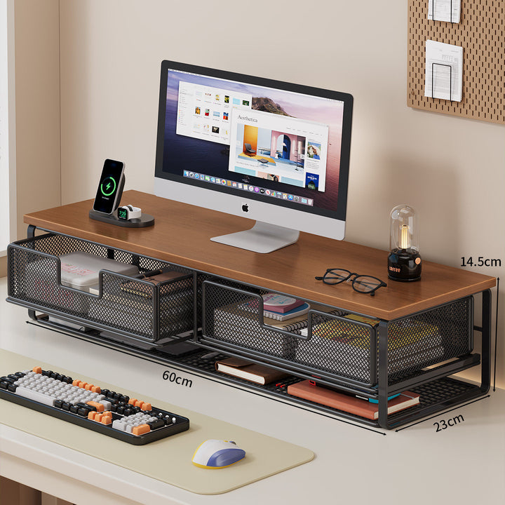 Multi-Functional Desk Organizer with Mesh Storage Bins Kalsten