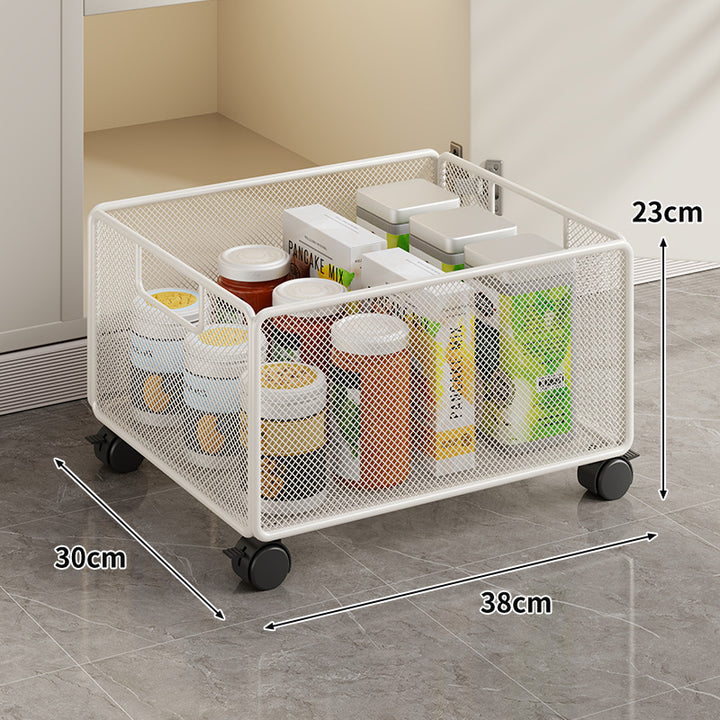 Under-Cabinet Mesh Rolling Storage Basket