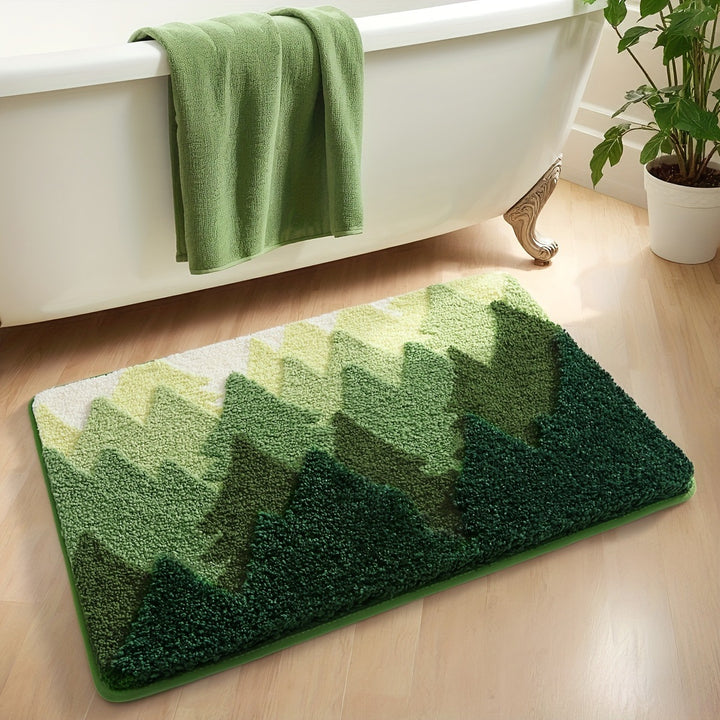Soft Textured Abstract Pattern Bath Mat
