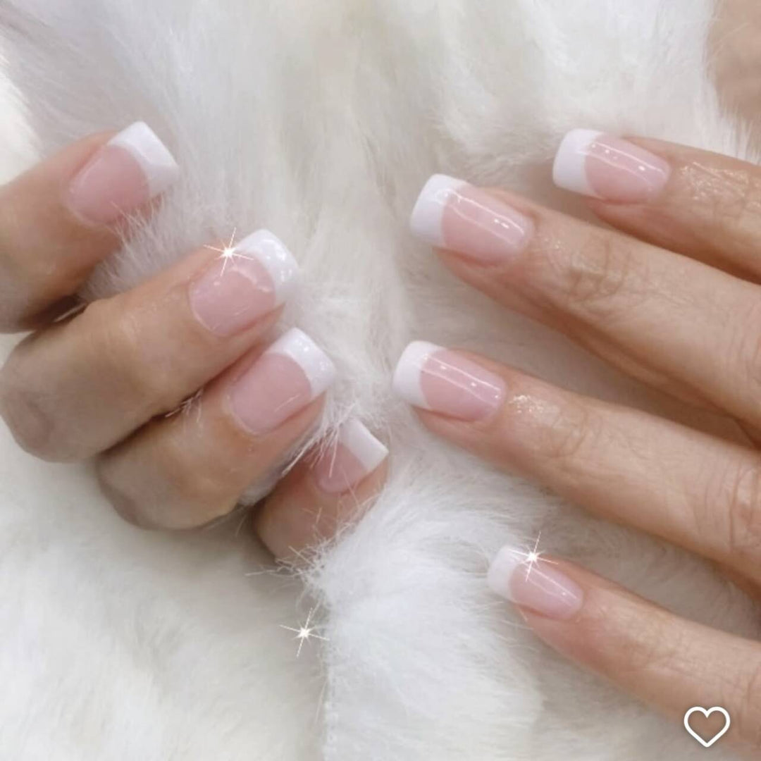 Elegant French Tip Press-On Nails