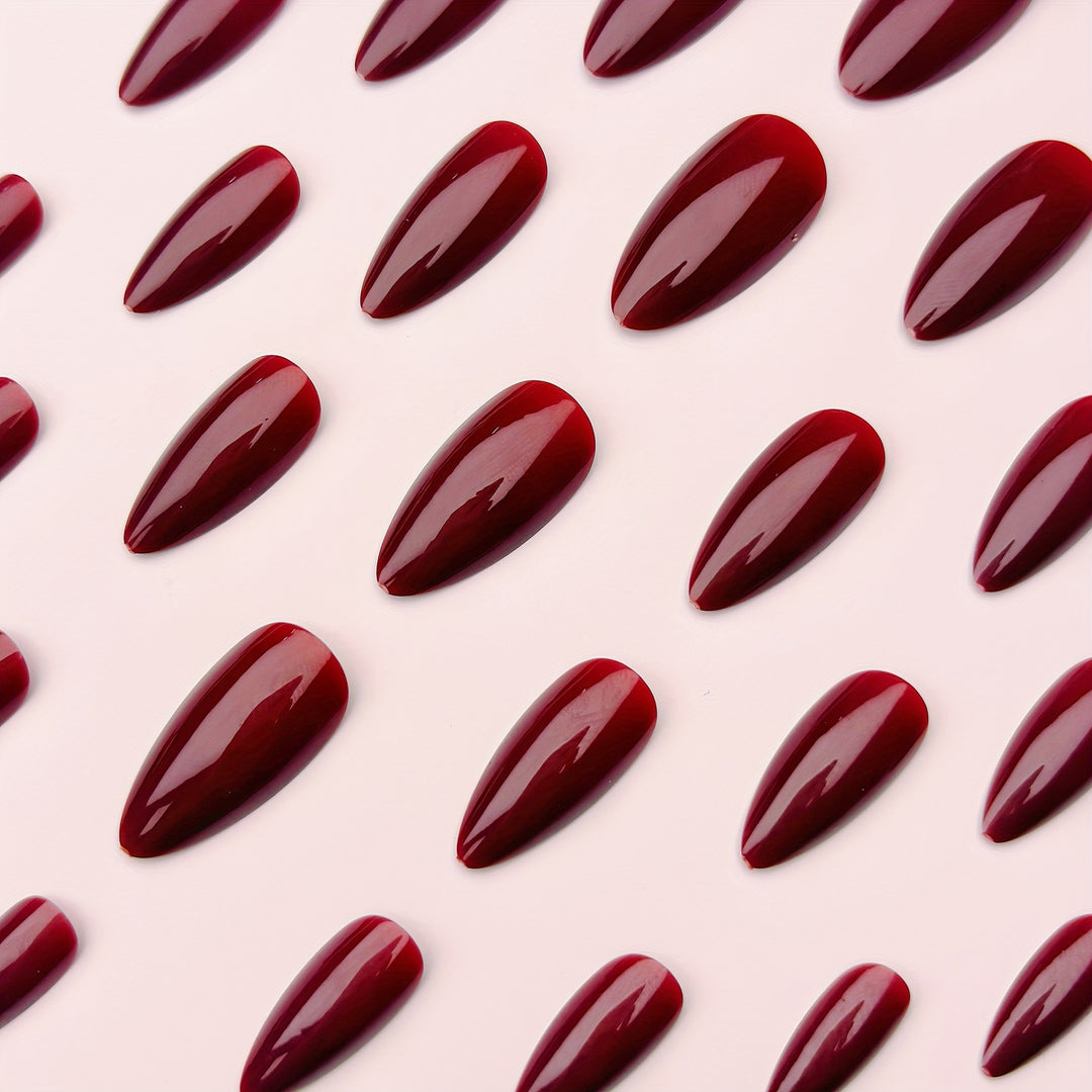 Glossy Stiletto Nail Design Kalsten