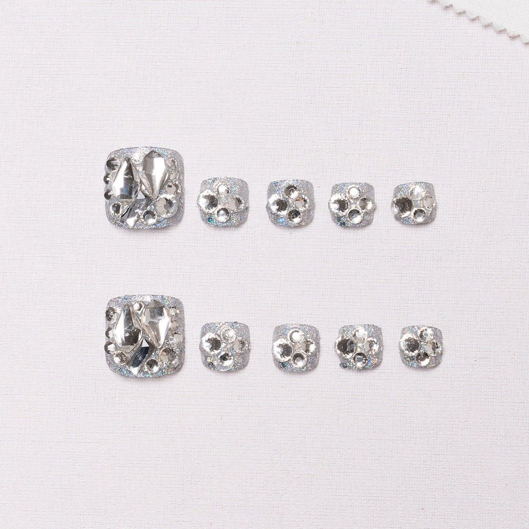 Rhinestone-Embellished Slippers