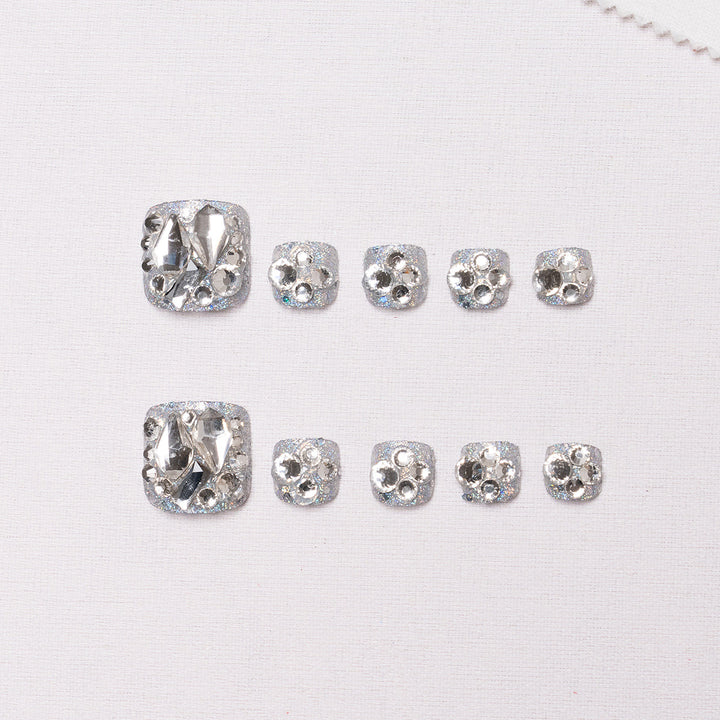 Rhinestone-Embellished Slippers