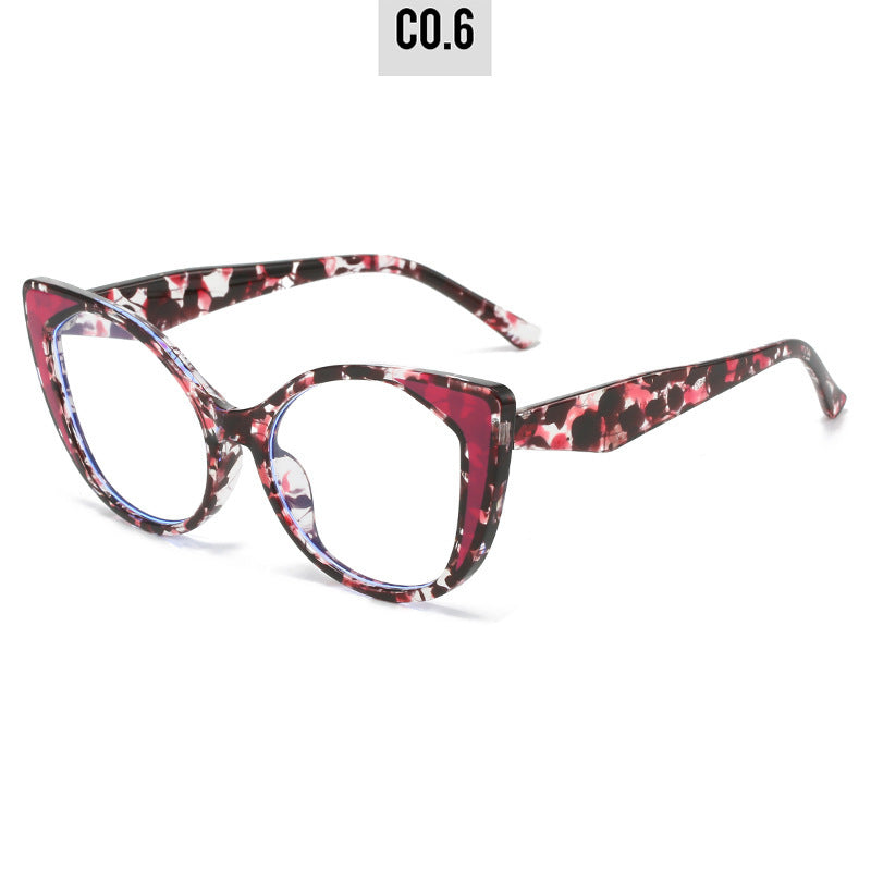 Women's Cat-Eye Glasses with Floral Design and Adjustable Nose Bridge Kalsten