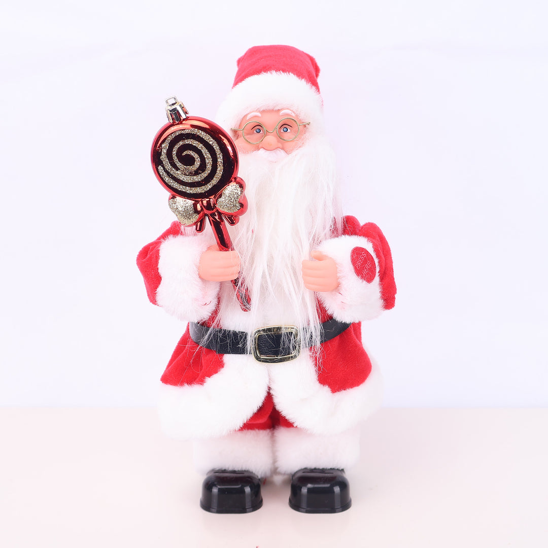 Decorative Santa Claus figure with candy