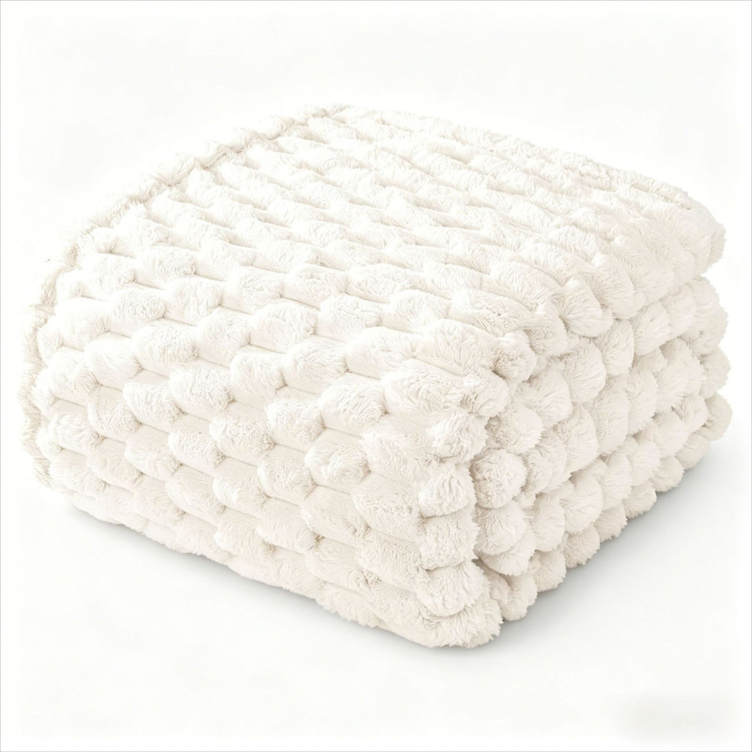 Plush Textured Decorative Throw Blanket